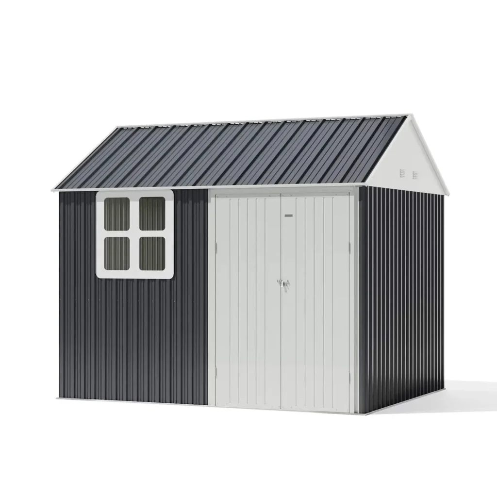 Patiowell 10x8 Metal Shed with Windows