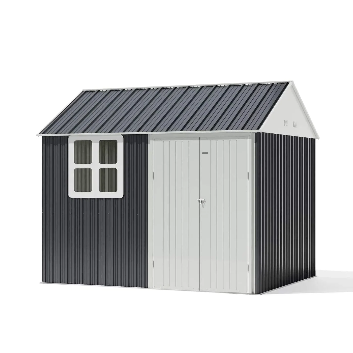 Patiowell 10x8 Metal Shed with Windows