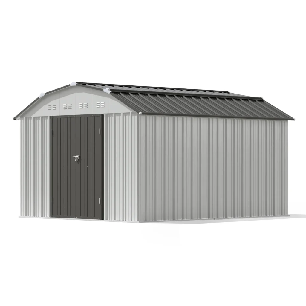 Patiowell 10x12 Barn Style Metal Shed with Gambrel Roof