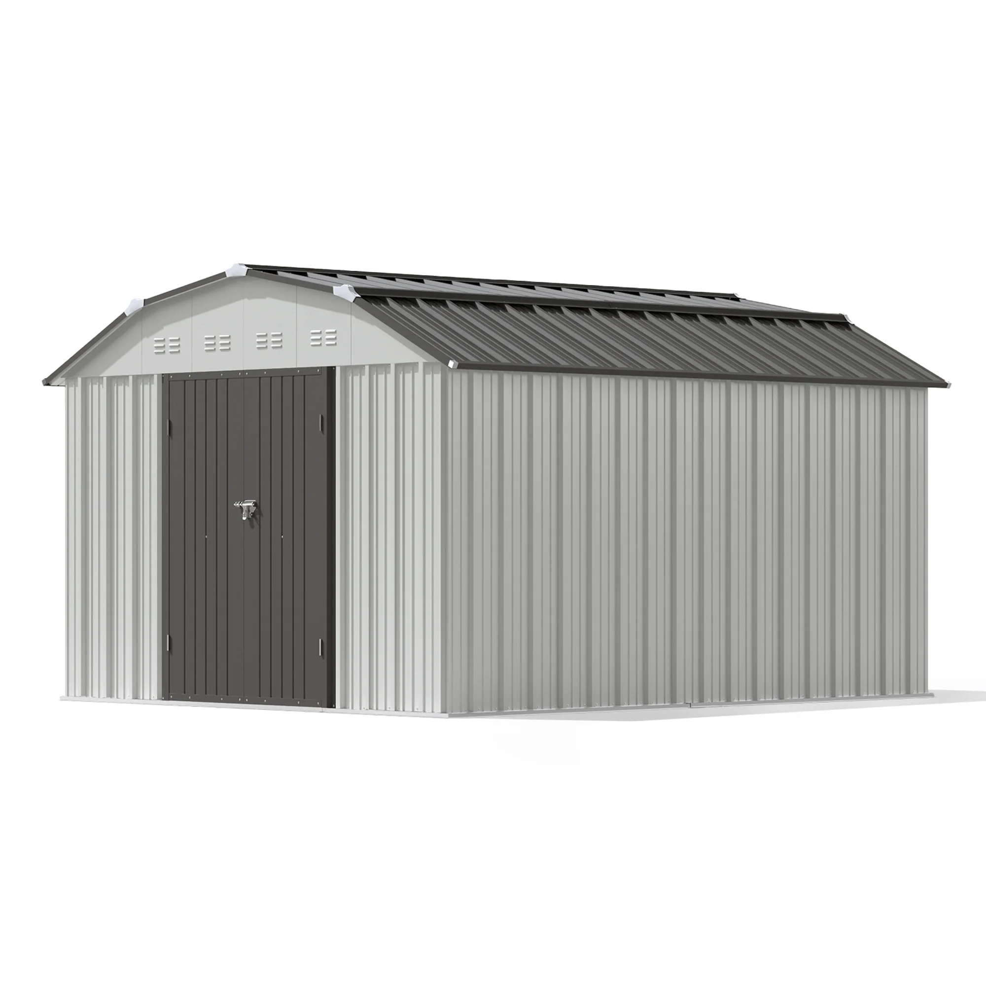 Patiowell 10x12 Barn Style Metal Shed with Gambrel Roof